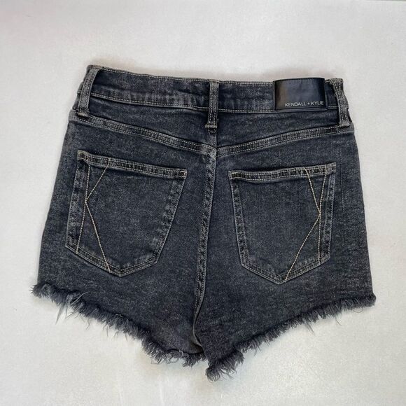 Kendall &Kylie The Drifter High Rise Denim Jean Shorts Women Size 27 Or 5 - Picture 2 of 6
